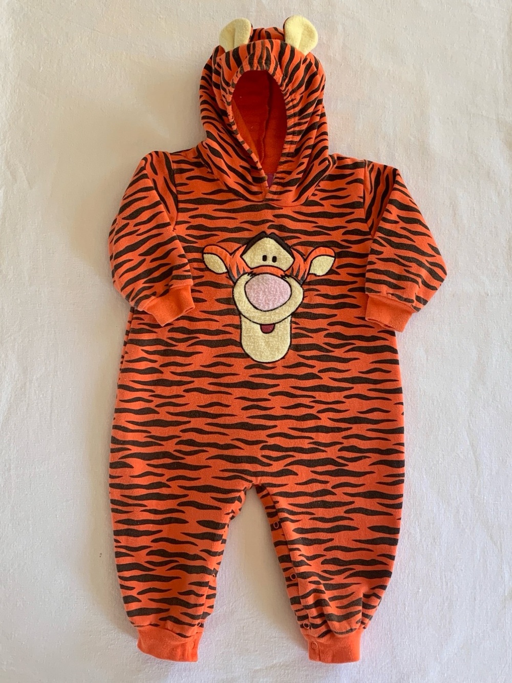 Disney Tigger Jumpsuit Romper Vintage Character Hooded Costume 18-24 Months